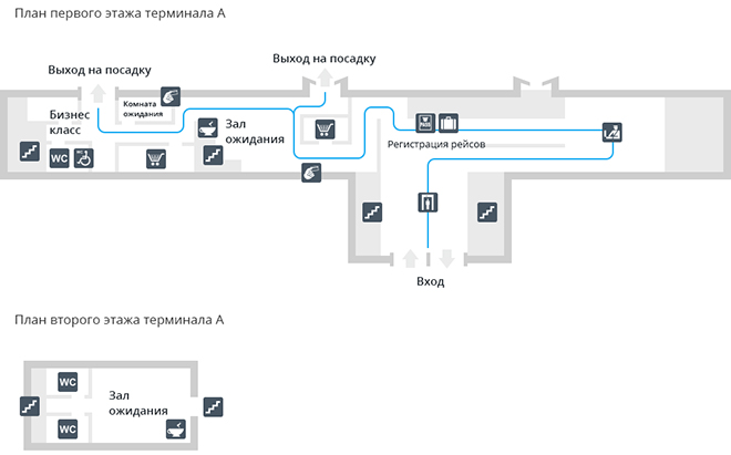 Схема терминала А аэропорта Чита Схема терминала А аэропорта Чита